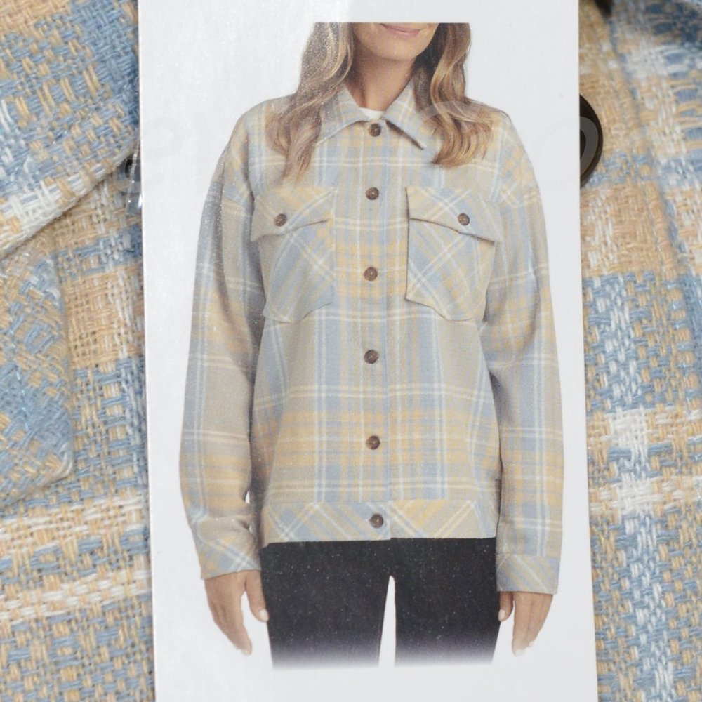 BLue NWT Boston‎ Traders Ladies' Shirt Jacket